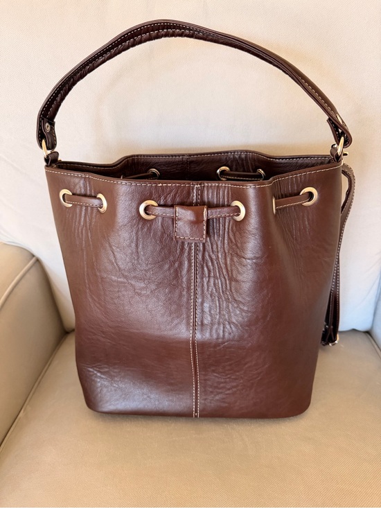 Made in Mexico Handbags - NWOT Authentic Leather Brown Bucket Bag